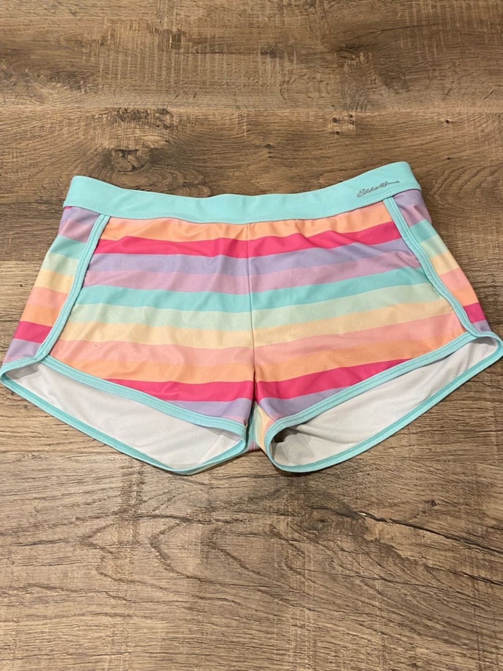 Eddie Bauer Kids Pastel Rainbow Athletic Shorts Play Shorts